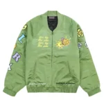 Glo Gang Satin Bomber Jacket (Vintage Green)