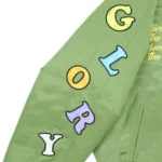 Glo Gang Satin Bomber Jacket (Vintage Green)