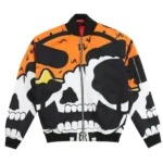Glo Gang Skull Bomber Jacket (Orange)