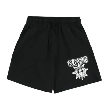 Glo Gang Sun Font Black Shorts