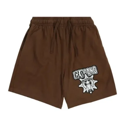 Glo Gang Sun Font Brown Shorts