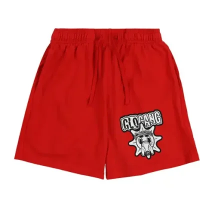 Glo Gang Sun Font Red Shorts