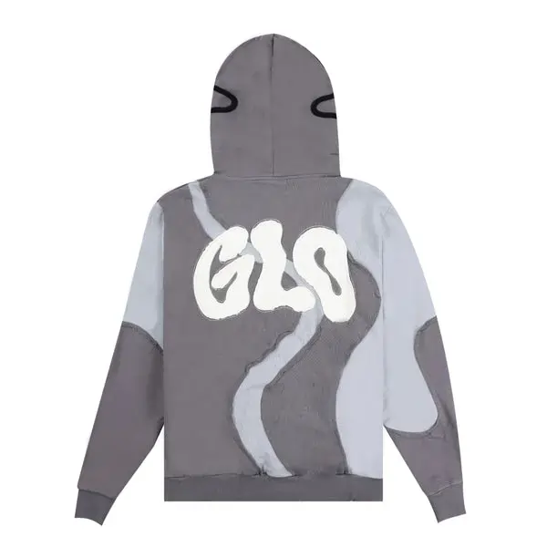 Buy Glo Gang Curve Cut Full Zip Hoodie (Black) - Glo Gang