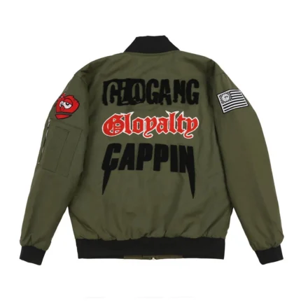 Glo Gang Cappin Olive bomber jacket