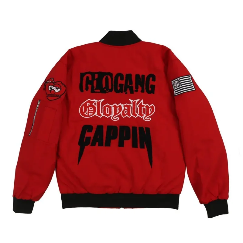 Glo Gang Cappin Red bomber jacket