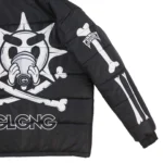 Glo Gang Skeleton Puffer Jacket Black